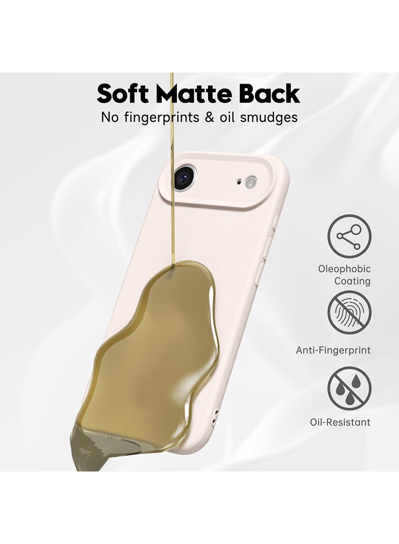 Case Up Compatible with Apple iPhone 17 Air Case, Soft & Premium Liquid Silicone [Anti-Scratch Microfiber Lining] Shockproof Protective Slim Phone Cover Off White - Image 5